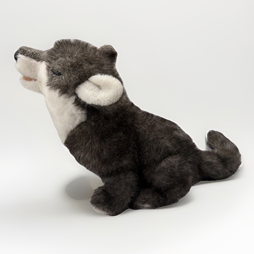 Cuddle Toys Douglas Howling Grey Wolf Plush Stuffed Animal 16" Tall Vintage 1987